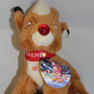 Vintage 1999 Rudolph the Red Nosed Reindeer Plush Stuffed Animal Macy's Xmas